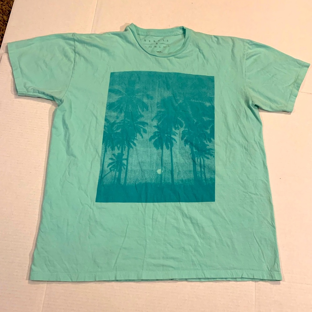 Rebels & Nomads Teal Blue Palm Sunset Tee